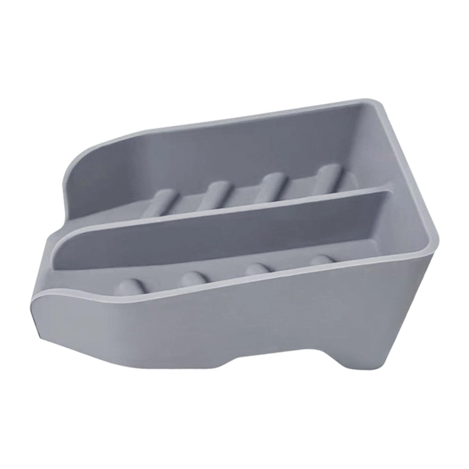 Elnwnnkc Grey Silicone Sponge Holder Replacement Raised Soap With Drain Spout Cleaning Tool Storage Rack Enduring Sponge Holder