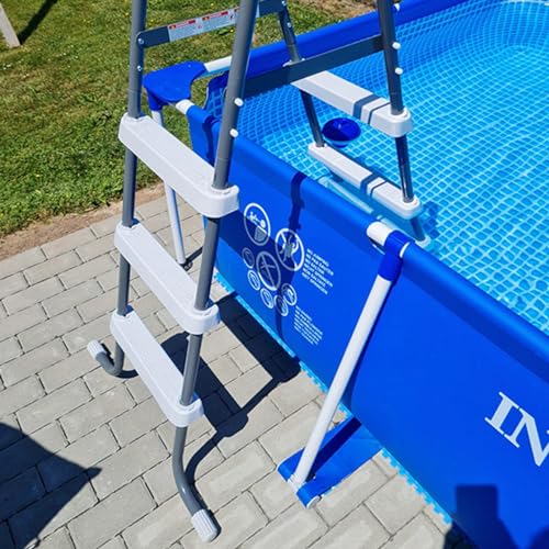 Escalera para piscina con pasamanos de acero inoxidable miniatura 6