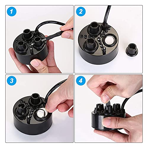 3 Hoofd Ultrasone Mist Maker Fogger, Plastic Verstuiver met 12 LED Licht, luchtbevochtiger 1500 ml/h Vertatie voor water… - Image 8