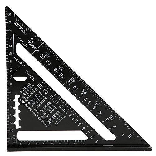 7 Zoll metrische Aluminiumlegierung Oxidation Dach Dreieck Winkel Winkelmesser Layout-Anleitung(Metric System),Quadrat