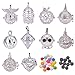 Produktbild BENECREAT 10PCS gemischte Form hohles Silber uberzogener Korn Kafig hangendes ol Diffusor Anhanger Duftstoff Duft wesentliches ol Aromatherapy Diffusier Charme hangende Halskette