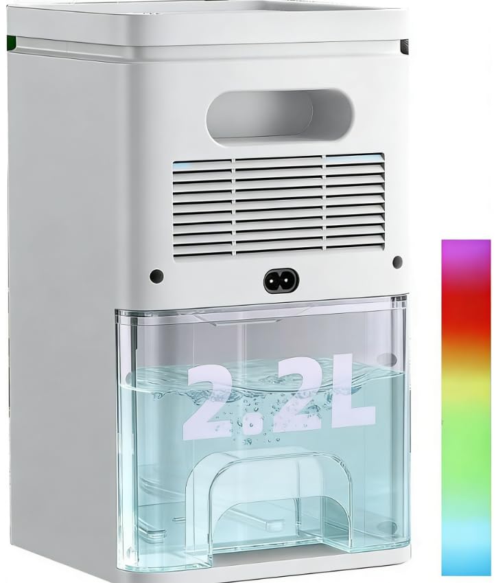 Deumidificatore Casa Muffa Elettrico 2200ML Anti Muffa Portatile - Ultra Silenzioso,Timer...