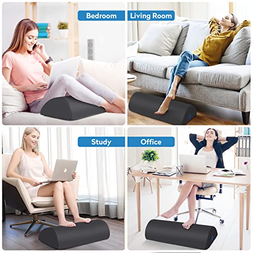 Image of StepLively Foot Rest Ergonomic Pillow for Under Desk at Work, Anti-Fatigue Footrest Support Pillow for Fatigue & Pain Relief, Comfortable for Office Chair, Car Seat & Gaming Chair - Grey, Large