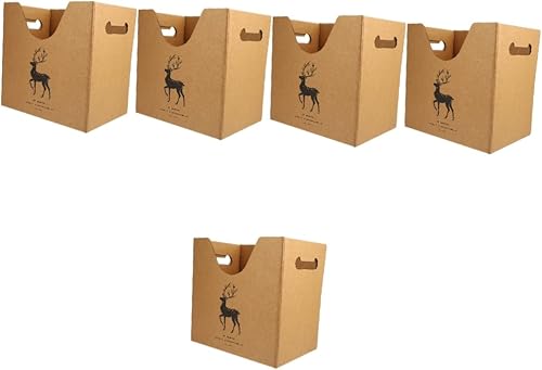 Operitacx Caja de archivo de 5 piezas, organizador de archivos de acordeón, organizador de papel, soporte de revista, organizador de carpetas de