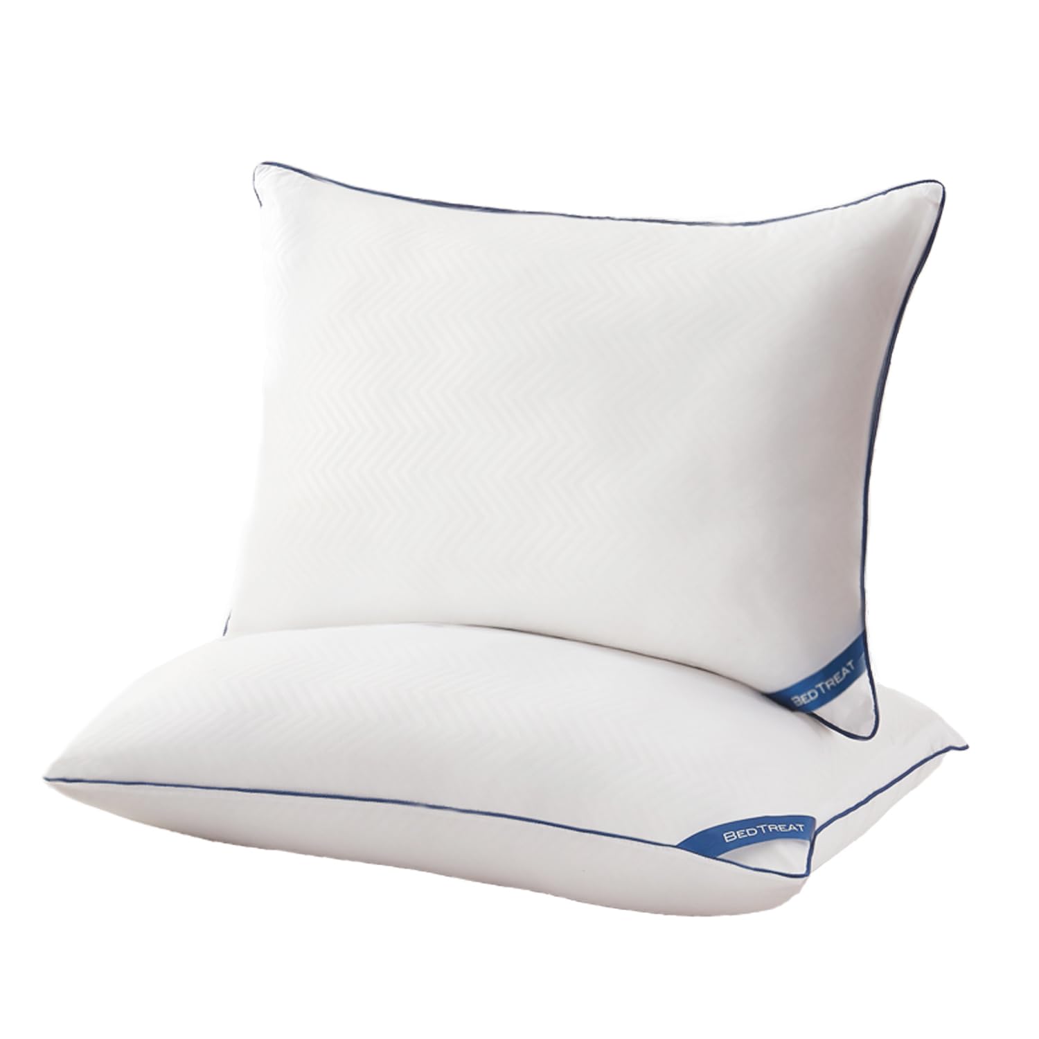 BedTreat Bed Pillows for Sleeping, Super Soft Down Alternative Pillows Standard Size Set of 2, Cooling Hotel Quality Pillows for Back, Stomach or Side SleepersOEKO-TEX STANDARD 100