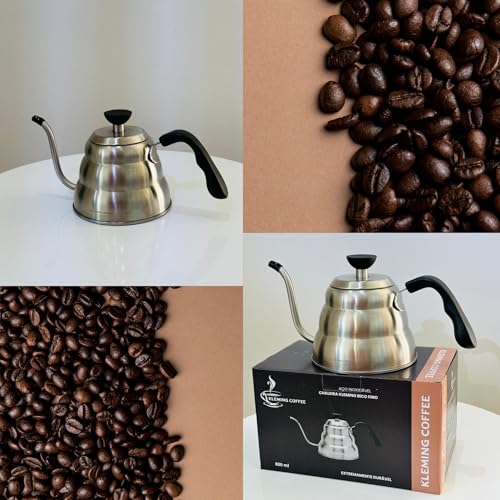 Chaleira Pescoço de Ganso para Café Coado e Chá, Chaleiras de fogão, Chaleira de gotejamento de café