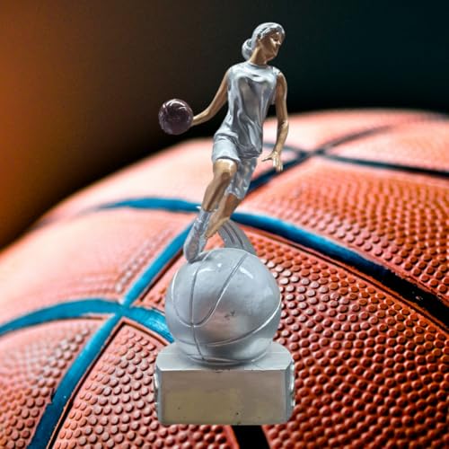 eberin · Copa de baloncesto con jugadora de 20 cm · Trofeo de resina en plata y bronce · Premio de baloncesto para mujer · Torneos · MVP & Clubes Deportivos
