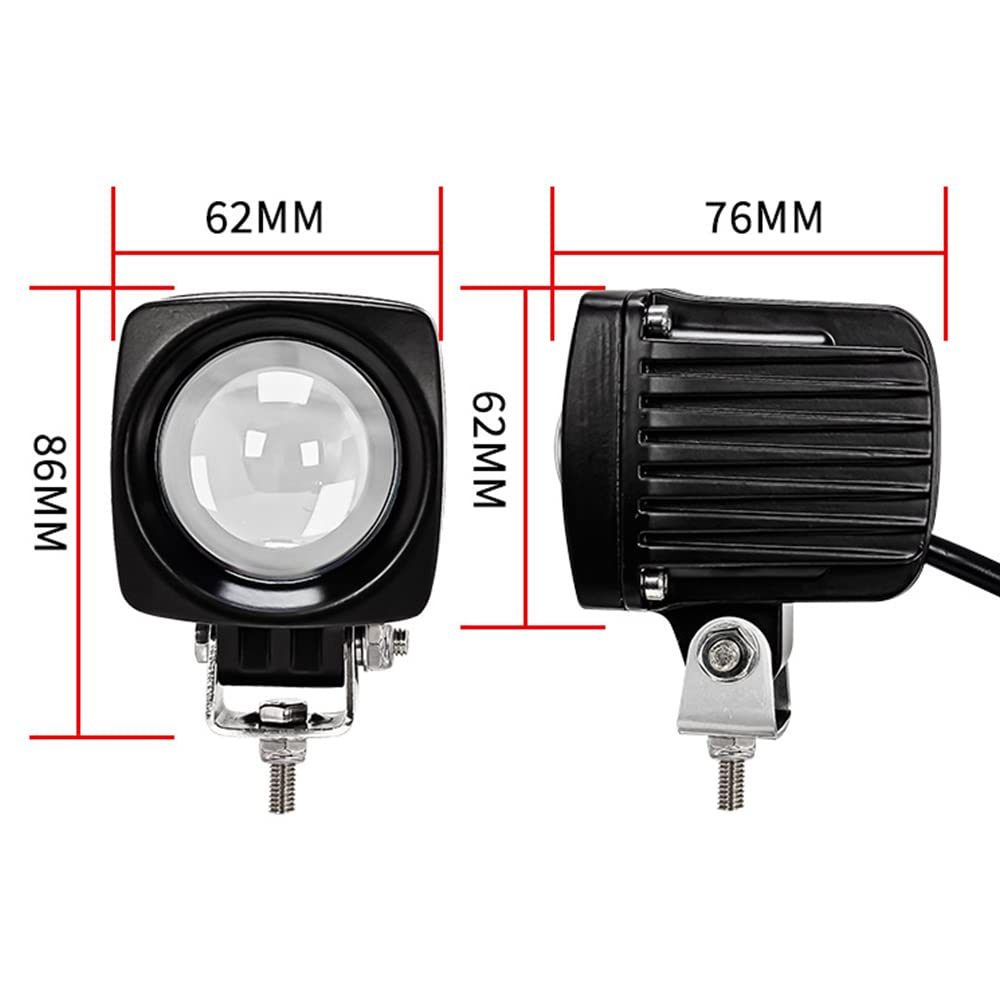 BATLAM Luz De Trabajo LED Luz Estroboscópica Luz De Señalización De Seguridad Rojo Azul DC 12V-100V para Carretilla Elevadora