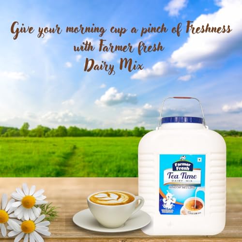 Image of Farmer Fresh Tea Time Instant Dairy Mix Milk Powder (10kg) | 100% Pure Tea Time Dairy Blend, No Preservatives | Instant Mix for Rich Creamy Chai (Tea) & Coffee | Smooth Dissolving & Mix