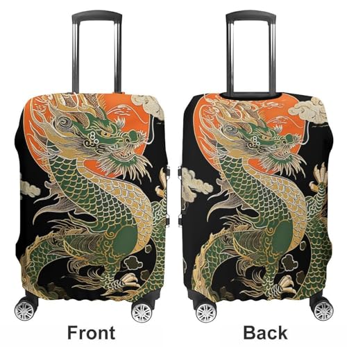 Chinese Dragon Travel Suitcase Protector Luggage Cover Protective Washable Anti-scratch Baggage Cover3