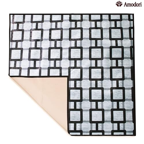 Image of Waterproof Bed Server Mat /Food Mat /Bedsheet Protector | Reversible | 2-Layer Heavy Material | Multi-Purpose Place Mat (Colour & Print May Vary) (geometric-17)