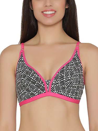 Image of Clovia Women's Non-Padded Non-Wired Printed Plunge Bra