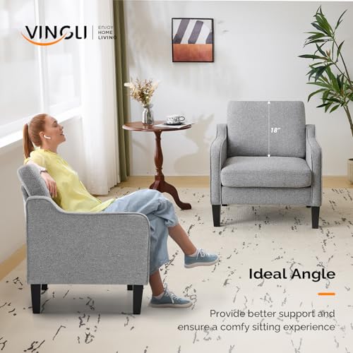 Image of VINGLI Accent Chairs Set of 2, Modern Traditional Armchair for Living Room