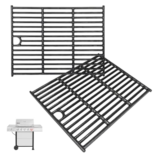 DcYourHome Grill Grates for Royal Gourmet GA5401T Grill Parts Cast Iron Cooking Grates for Royal Gourmet GA5401T 5-Burner Gas Grill Replacement Grates 17.2 X 13.43 2-Pack