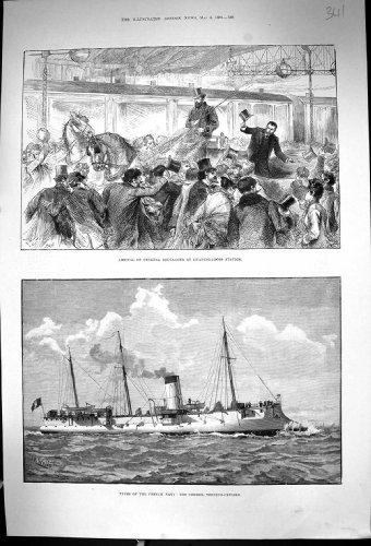 Copie Antique de Bateau Cond de Train des 1889 Généraux Boulanger Charing Cross Station… Copie Antique de Bateau Cond de Train des 1889 Généraux Boulanger Charing Cross Station…