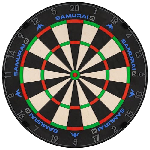 Mission Darts | Samurai 4 | Professional Bristle Dartboard | Knife Wire | White OR Graphite Spider Edition (Graphite)