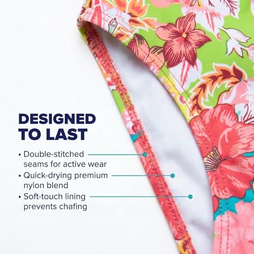 Image of Kanu Surf Girls' Beach Girl Sport Cut-Out One Piece Swimsuit