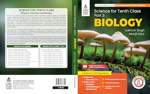 Image of (Old Edition) Science For Tenth Class Part 3 Biology - 2025-26