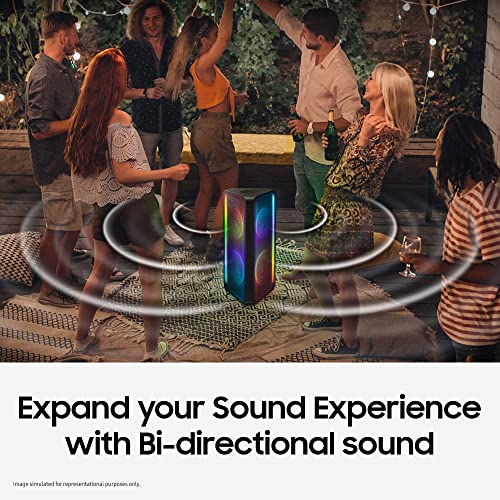 Image of Samsung 240 W {MX-ST50B /XL} Sound Tower High Power Audio, Bi-Directional Sound, Built-in Battery, Water Resistant, Party Lights, Bluetooth Multi-Connection and Bass Booster 2022 Model (Black)