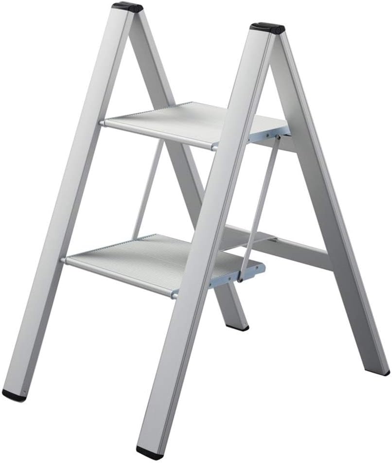 Slim Step 3 Step Silver Design Stepstools Stepladder By Hasegawa Ladders