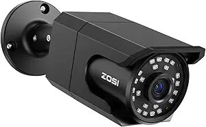 ZOSI 4K 8MP Security PoE IP Bullet Camera Outdoor Indoor with Audio, Human Detection, 100ft B&W Night Vision, 4.0mm Lens, 90° Viewing Angle, IP66 Weatherproof (Only Work 4K POE NVR) asin的图片