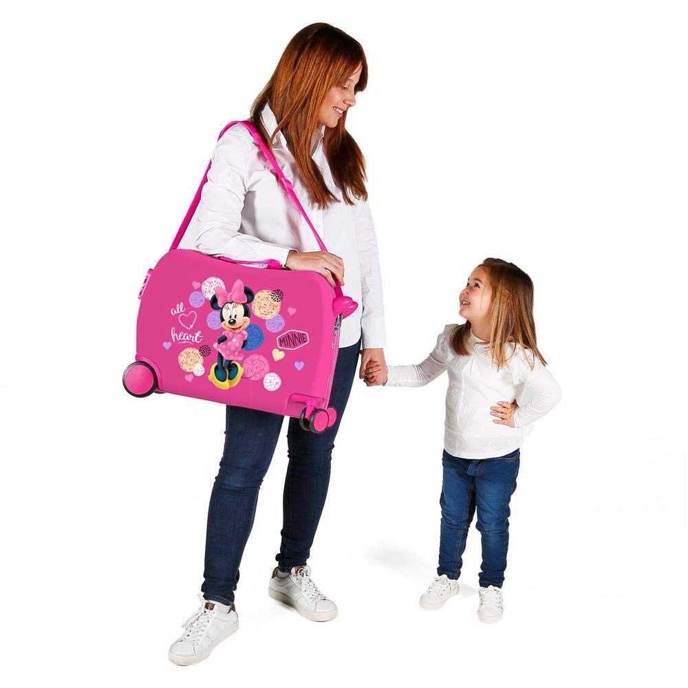 Disney Love Minnie Maleta Infantil Rosa 50x38x20 cms Rígida ABS Cierre combinación 34L 2,3Kgs 4 Ruedas Equipaje de Mano