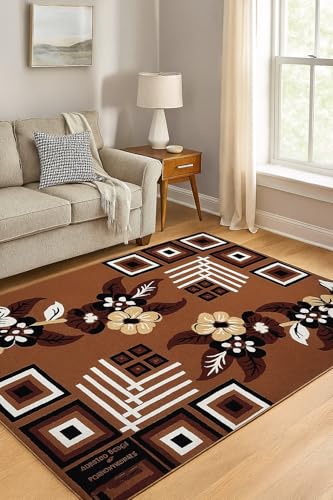 Image of 6x8 Feet Large Area Rug, Golden