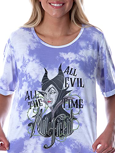 Disney Princess Women's Villains Maleficent Nightgown Sleep Shirt Medium Purple #TOP3
