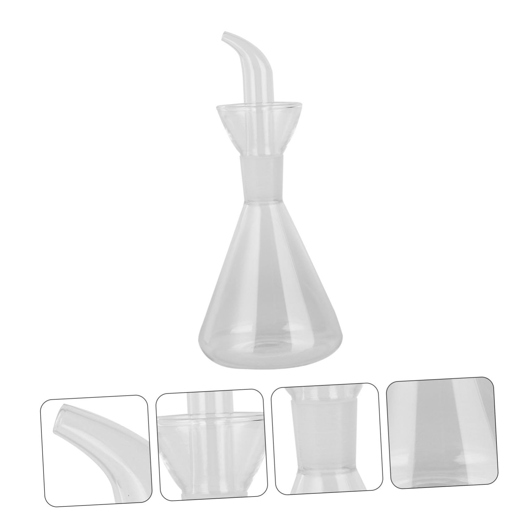 VICASKY Oliera in Vetro Borosilicato 350ml per Aceto e Vino da Cucina