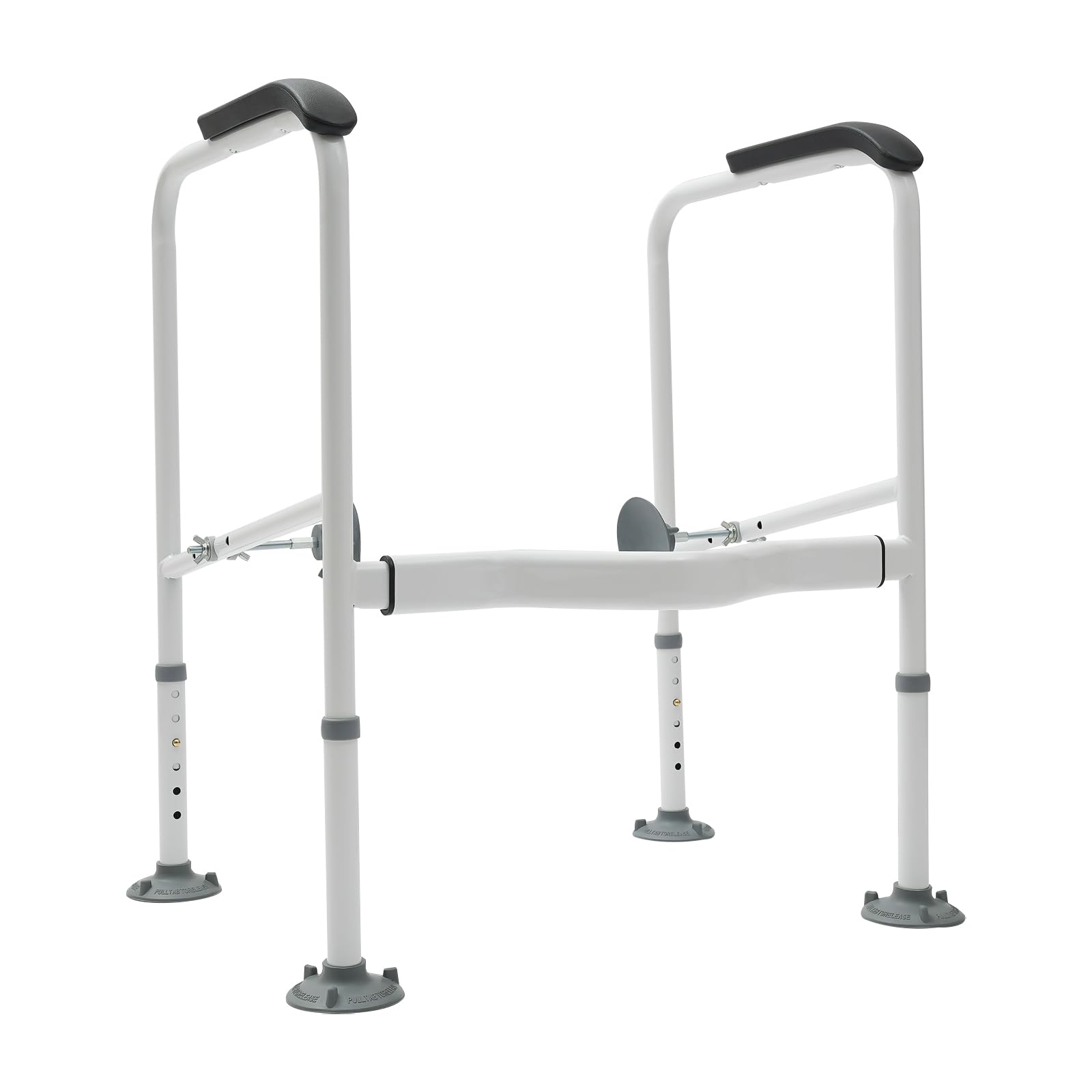 Soporte para inodoro móvil, altura ajustable, ayuda para levantarse de inodoro, aseos, aseos, soporte de soporte para personas mayores y discapacitados