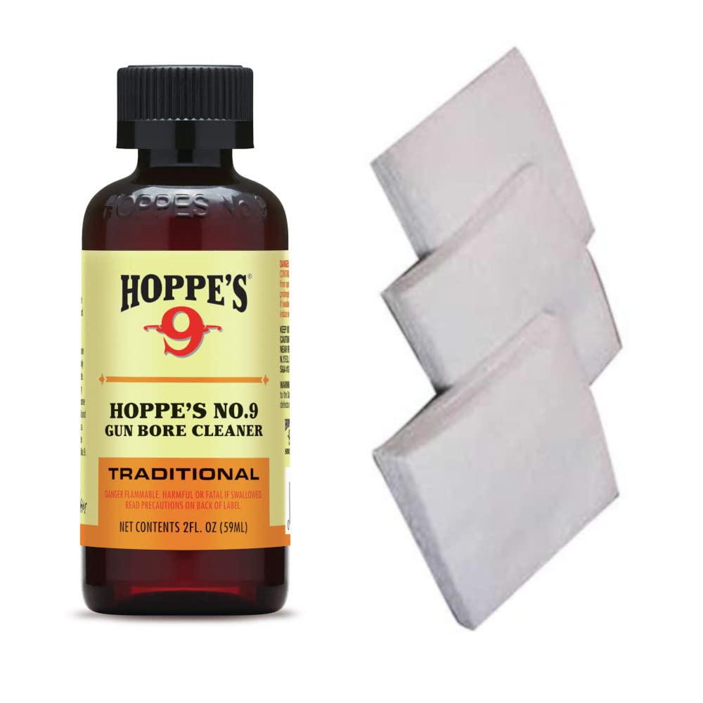 Gun Cleaner Solvent (2oz) with Package of Quality Cotton Cleaning Patches - Made in The USA!