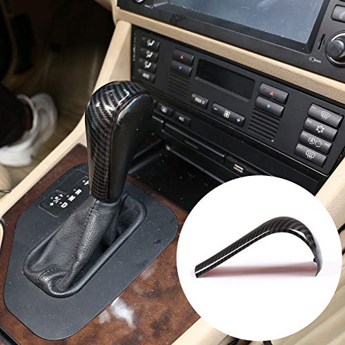 YIWANG Carbon Fiber Style Car Center Gear Shift Head Cover Trim for BMW E39 E60 E61 E83 E53 E46 Car Accessories(Not for E61 5 Series Sedan)