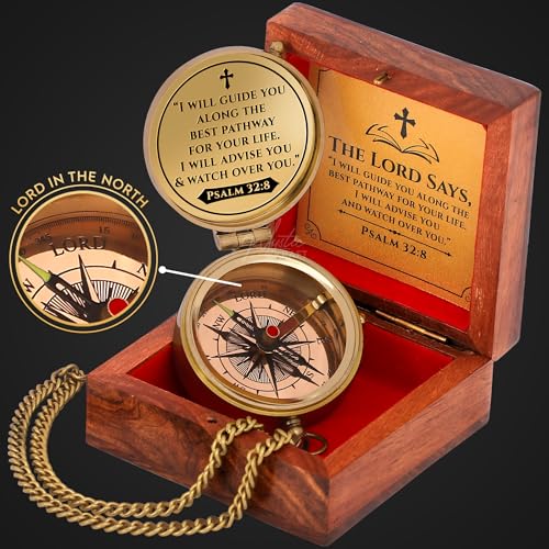 Brújula de Bolsillo de Latón Grabada miniatura 6