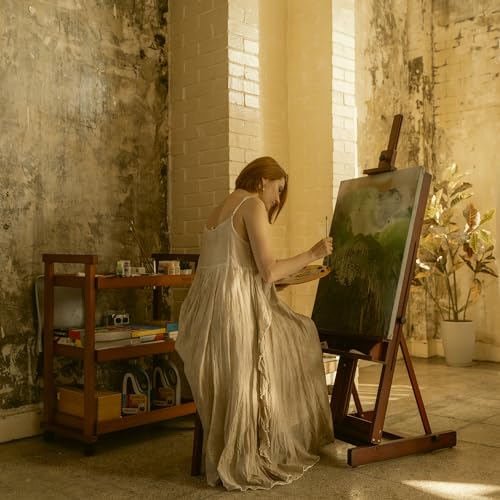 MEEDEN Large Art Easel for Painting: Solid Beech Wood H‑Frame Floor Easel - image 6