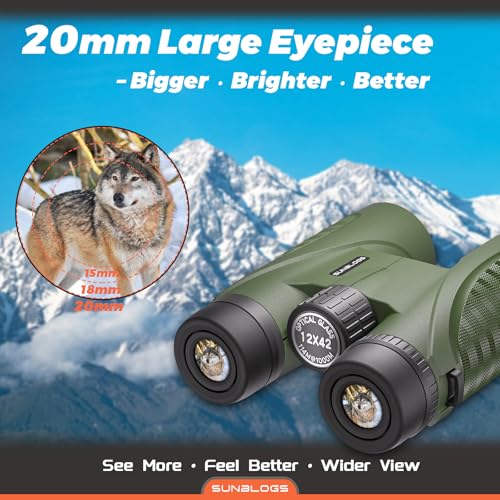 Binoculares 12x42 para adultos, prismas BAK4, impermeables miniatura 4