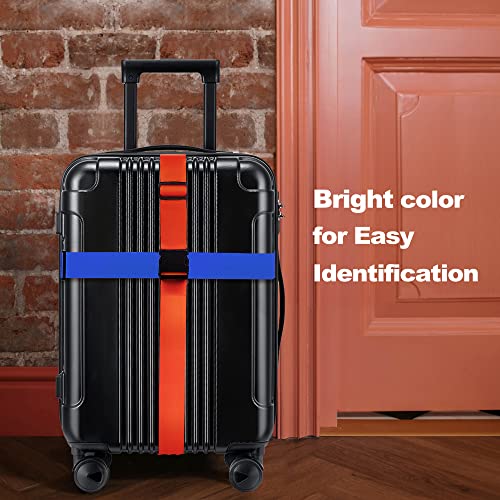 Image of Luggage Straps for Suitcases TSA Approved Travel Belt 4 Pack by Chelmon(Mixed Colors)