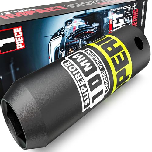 Image of 1 /2 inch Drive Impact Socket, 10 mm Deep Socket, Metric, 6 Point, CR-V, for Automotive Maintaince, Mechanical Equipment Maintaince