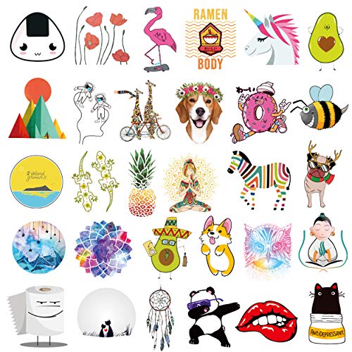 Stickers for Water Bottles 65-Pack Qucuek Cute,Aesthetic,Trendy Stickers for Girls Teens, Perfect for Waterbottle,Laptop,Phone,Travel Extra Durable 100% Vinyl