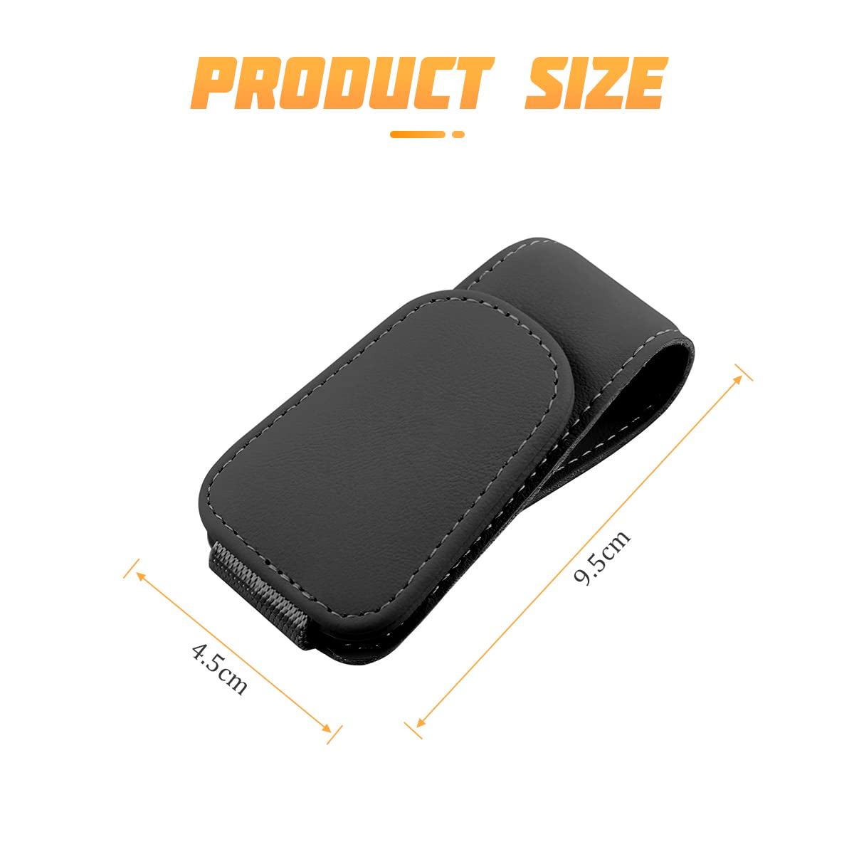 Supporto Occhiali Da Sole Per Auto - Clip Magnetica In Pelle