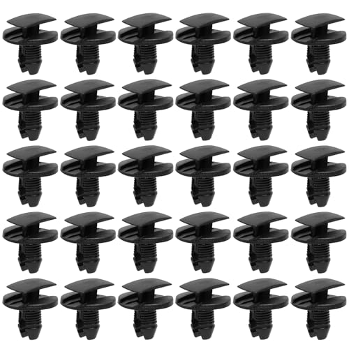Lot de 30 Clips de Fixation Parechocs, Rivets en Plastique Attaches, Garde-Boue Rivets Clips de...
