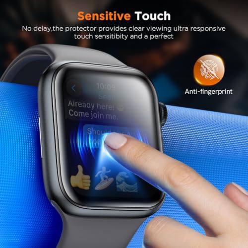 Image of LK 4 Pack for Apple Watch Screen Protector 40mm Privacy, [Anti-Spy] Upgrade Soft TPU Film Apple Watch 40mm Screen Protector Series 6 /5 /4 /SE, 3D Full Coverage, HD Ultra-thin Touch Sensitvie