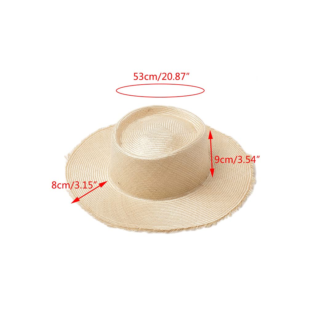 Cappello di paglia, tesa larga, cappello da sole unisex per ragazze | Cappello pieghevole, design semplice, cappello pieghevole, protegge la pelle delicata, riduce i danni UV, spiaggia
