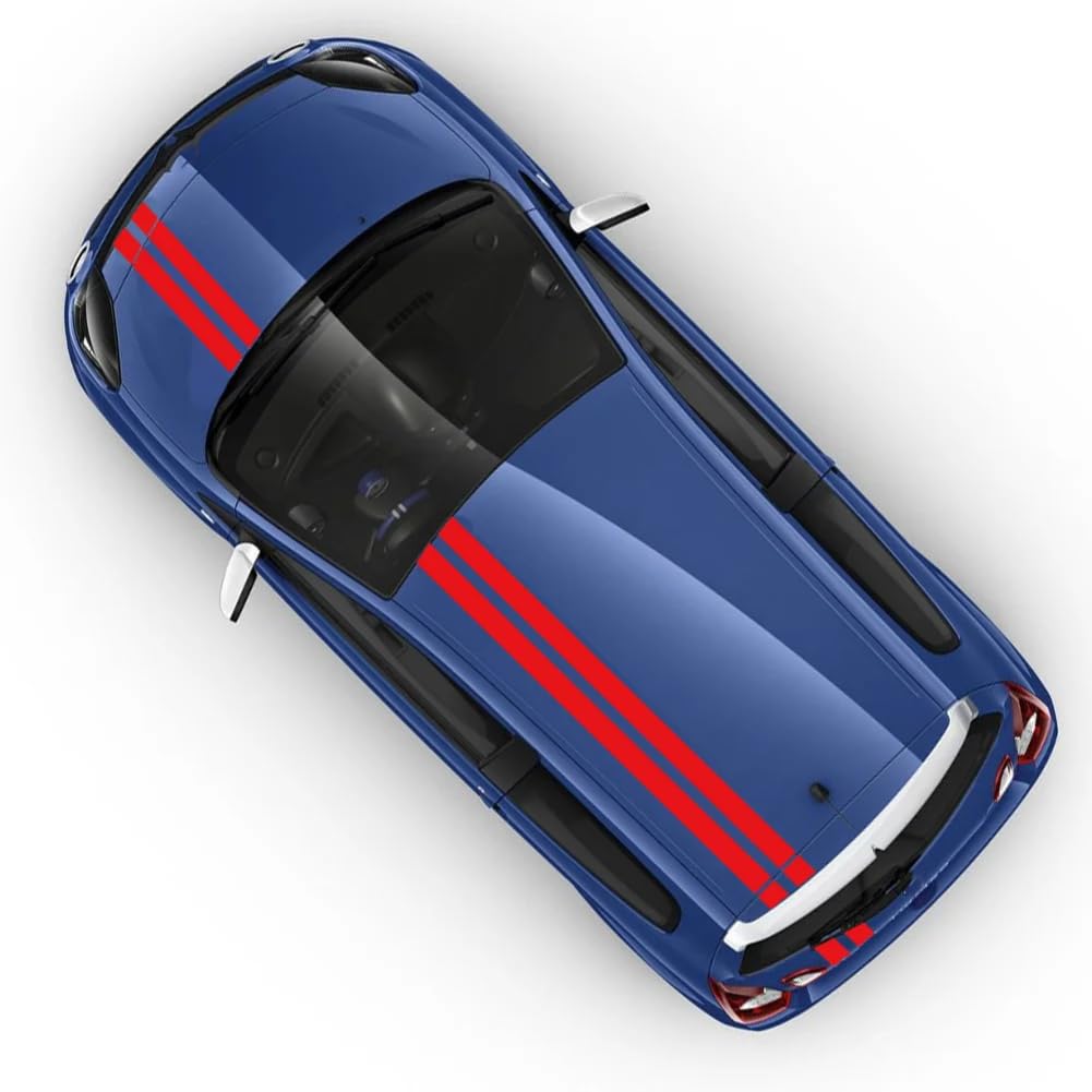 Racing Stripe Style Car Kit Autocollants, pour Renault Twingo 2 3 Vinyle Film Capot Capot Toit Arrière Queue Decor Décalcomanies Auto Tuning Accessoires
