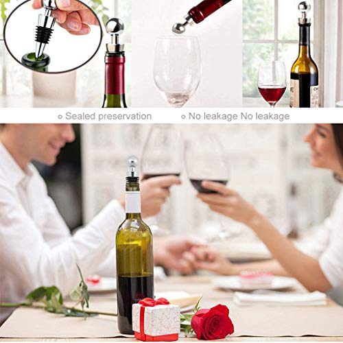 6-delige wijnstop wijnfles champagne stop, wijnfles stop, gebruikt voor wijn, champagne, rode wijn, bier, glazen… - Afbeelding 4