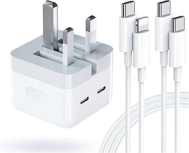 iPhone Fast Charger, 35W iPhone Charger Plug and Cable, Dual USB C Type C iPhone Charger Plug with 2 Pack 1M iPhone Fast Charger Cable for iPhone 14/14 Plus/14 Pro/14 Pro Max/13/12/11/XR/XS, i-Pad
