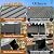 LEVELEVE 10' x 20' Louvered Pergola with Adjustable Roof, Outdoor Metal Patio Gazebo with Curtains & Netting, Gutter System, Large Hardtop Canopy for Garden, Deck, Backyard
