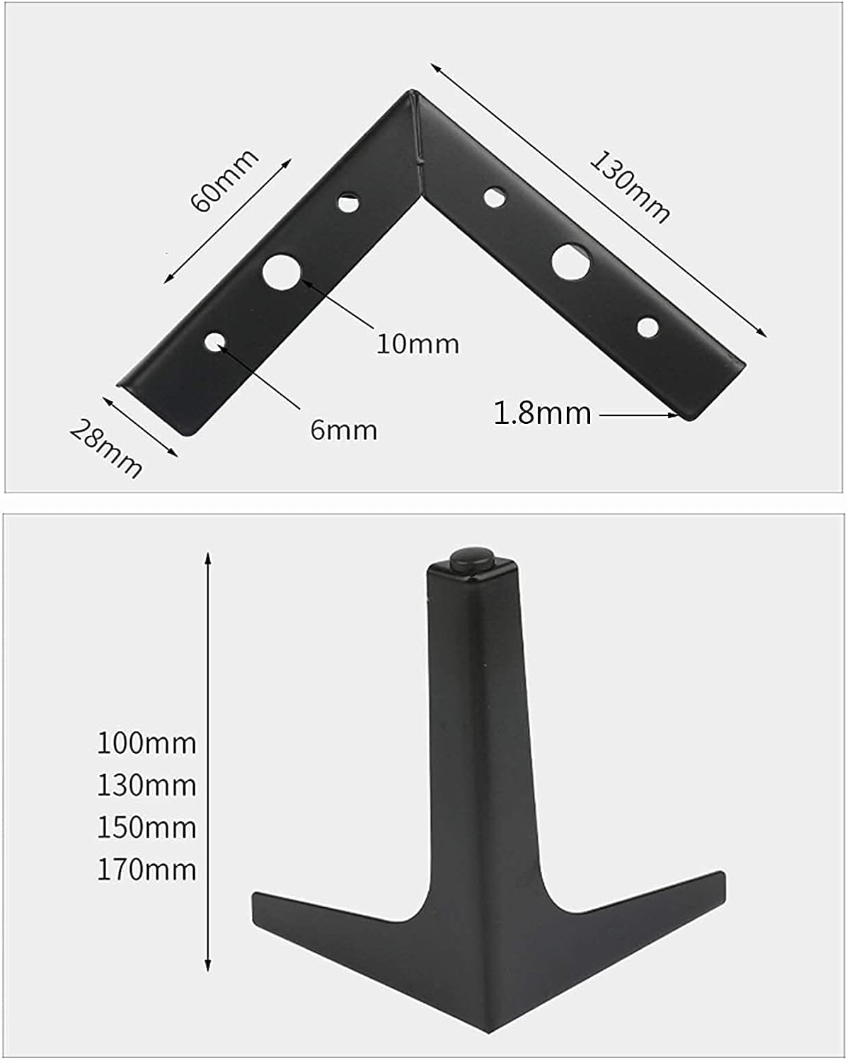 Furniture Legs Sofa Legs 4 Piece Furniture Feet Furniture Legs, Triangle Sofa Feet Cabinet Feet, Metal Furniture Stone Table Leg, Replacement TV Cabinet Feet Sofafus Furniture Foot