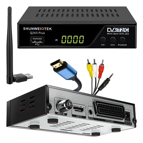 [Decoder DVB-T2 con WiFi] Adattatore WiFi USB MT7601 incluso e supporta Android USB Tethering. Una Volta che il Ricevitore e il Smartphone è connesso alla stessa rete, DLNA MeeCast è operativo. Telecomando Intelligente: utilizzare lo smartphone per controllare il decoder. Mirroring smartphone: di effettuare il Mirroring dello smartphone sulla TV. Nota: app MeeCast TV non è in grado di accendere il decoder dalla modalità standby