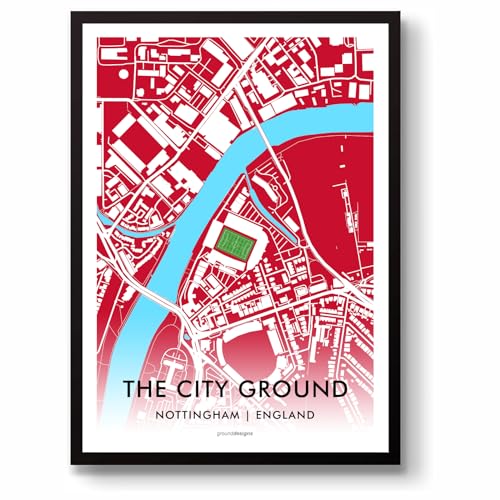 GroundDesigns CITY GROUND NOTTINGHAM - Mapa de arte para el estadio de la ciudad NFFC