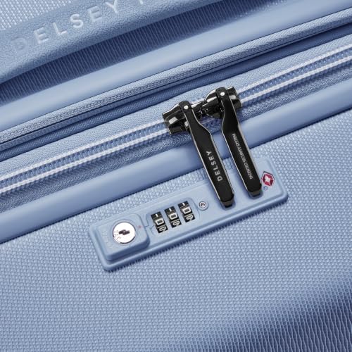 Image of DELSEY PARIS Chatelet Air 2.0, 28 Inch Checked Suitcase, Light Blue